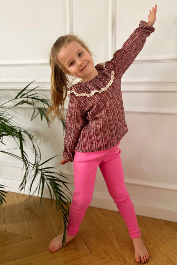 Legginsy Soft haft barbie róż