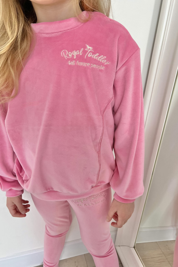 Bluza welurowa COMFY barbie róż 3