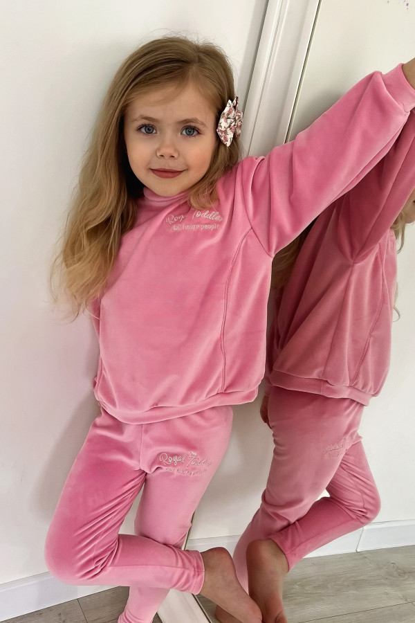 Legginsy welurowe COMFY barbie róż 4