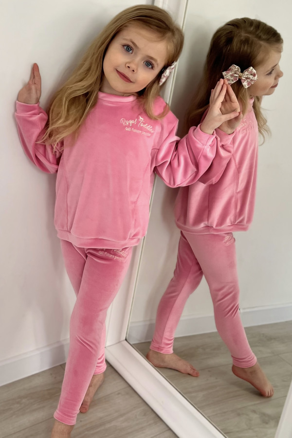 Legginsy welurowe COMFY barbie róż 3