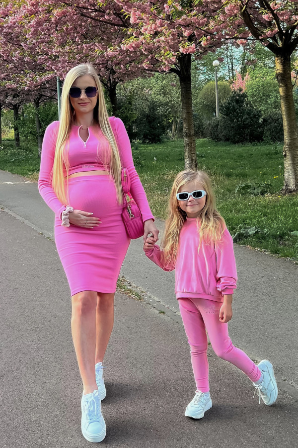 Bluza welurowa COMFY barbie róż