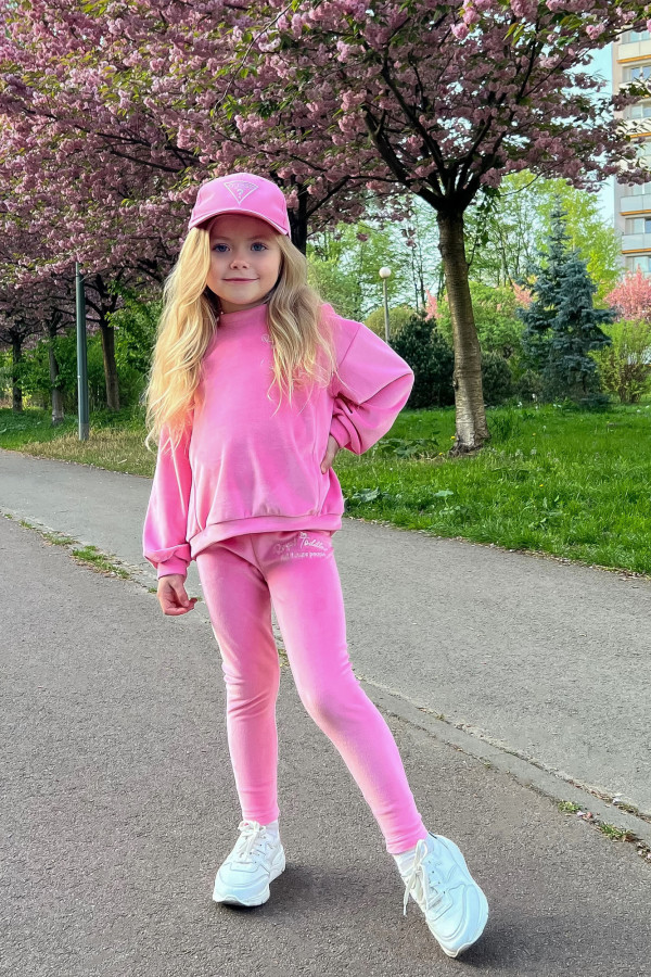 Bluza welurowa COMFY barbie róż 1