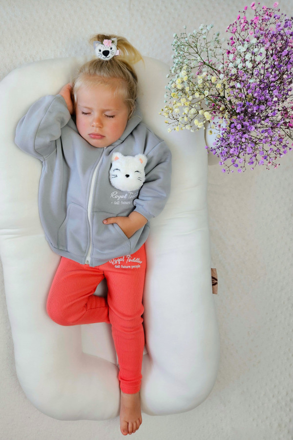 Legginsy Soft haft ciemny koral