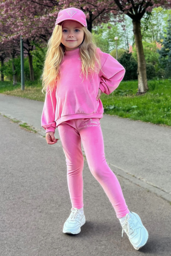 Legginsy welurowe COMFY barbie róż