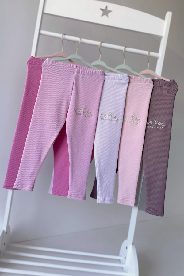 Legginsy Soft haft bardzo jasny róż 3