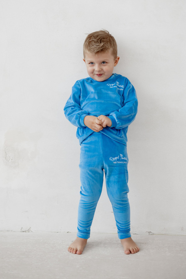 Legginsy welurowe COMFY granat unisex